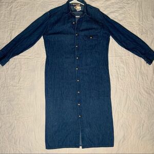 CA Sunwash Gene Ewing’s BIS wrinkled rich by Neiman Marcus Blue Jean Dress